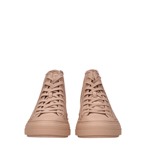 Rosa Stoff-High-Top-Sneaker