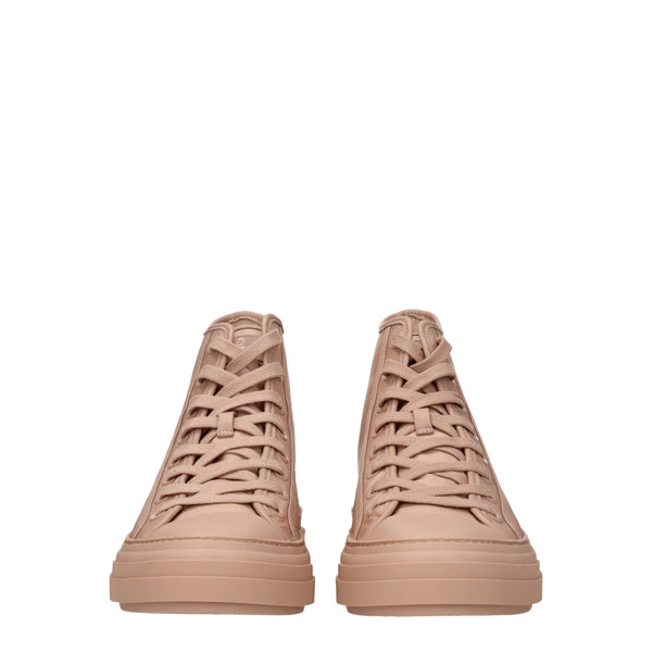 Rosa Stoff-High-Top-Sneaker