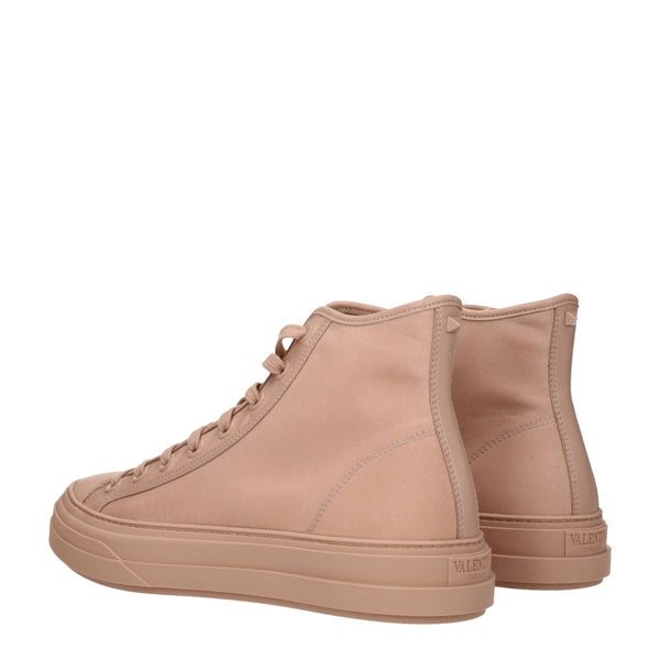 Rosa Stoff-High-Top-Sneaker