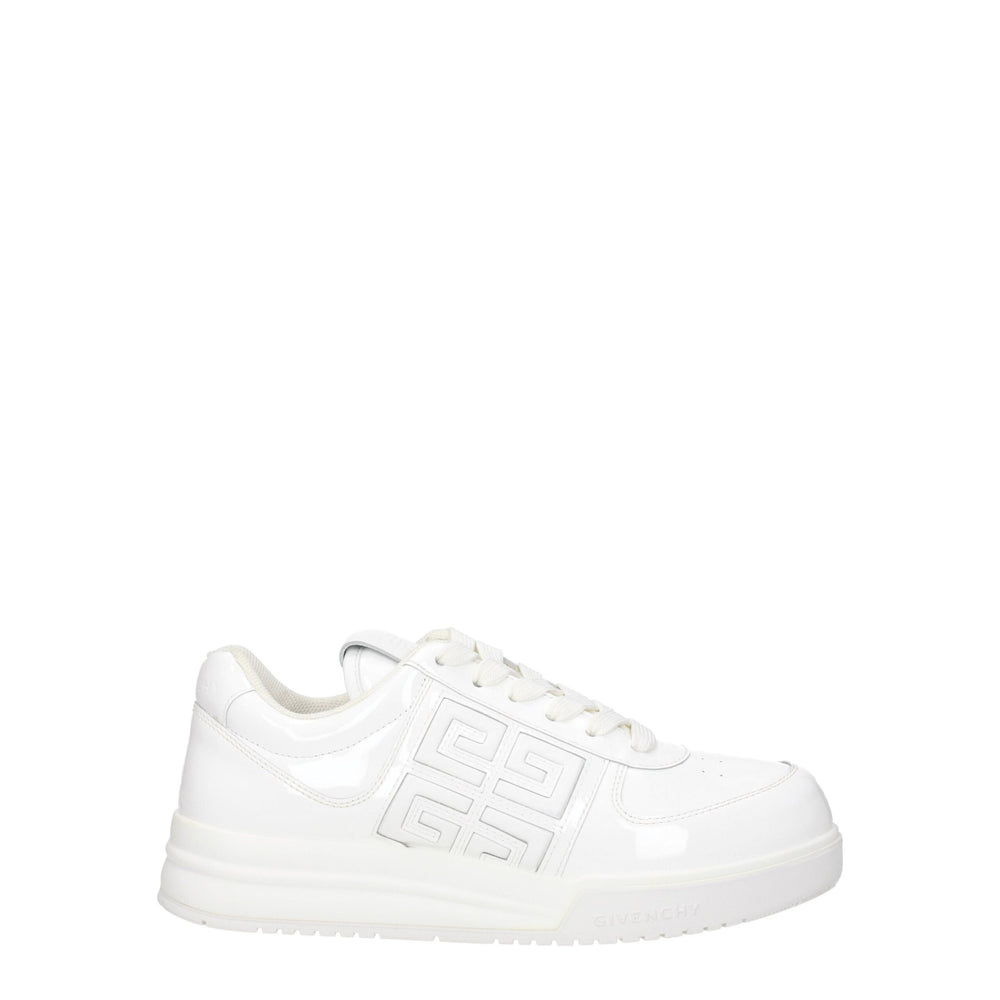 Weiße Leder-Sneaker mit niedrigem Schaft