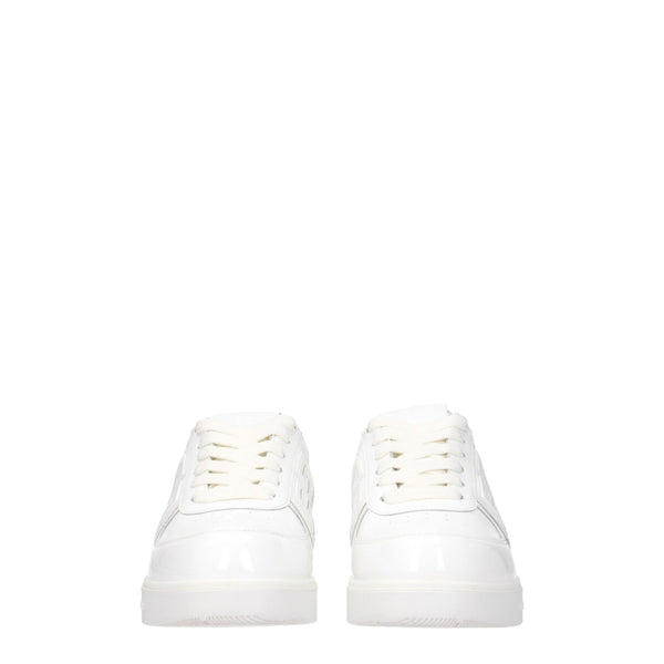 Weiße Leder-Sneaker mit niedrigem Schaft