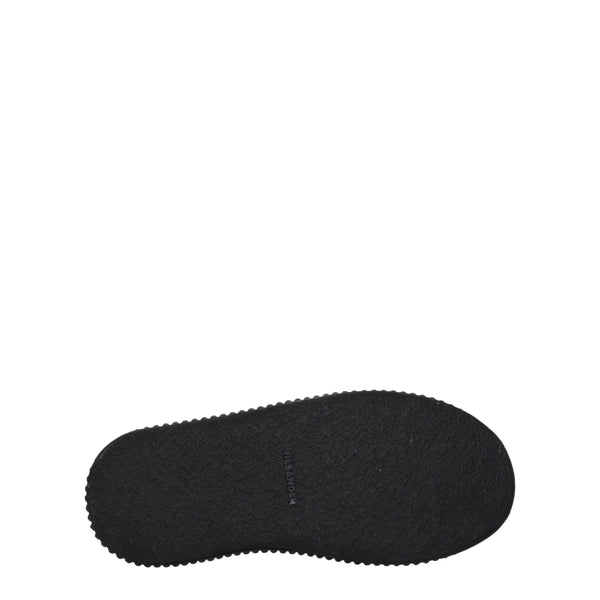 Schwarzer Stoff Chunky Sneakers
