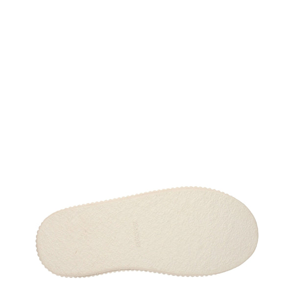 Beige Leder Plateau Turnschuhe