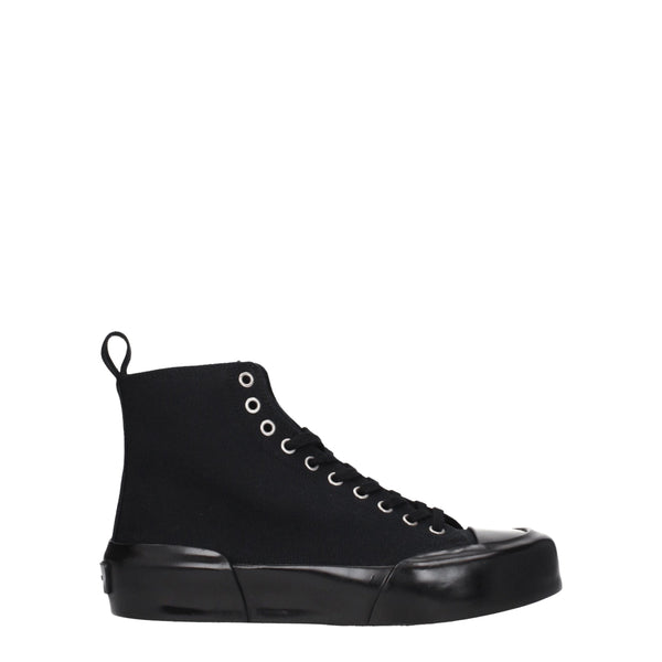 Schwarze High-Top-Sneaker aus Stoff