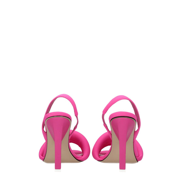 Pinke Stoff-Stilettos