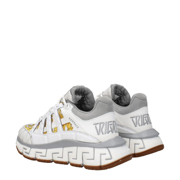 Weißer Stoff Sportliche Turnschuhe