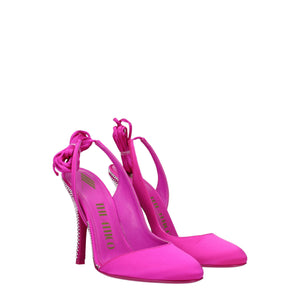 Pinke Satin-Stilettos