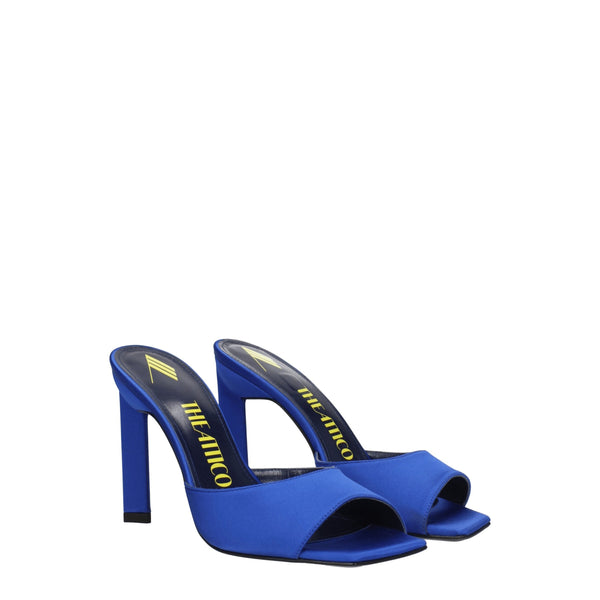 Satin-Stilettos in Blau