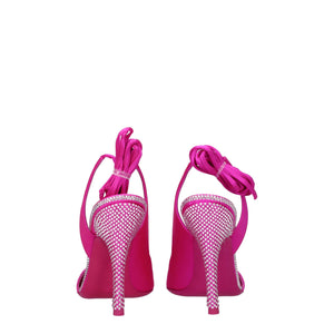 Pinke Satin-Stilettos