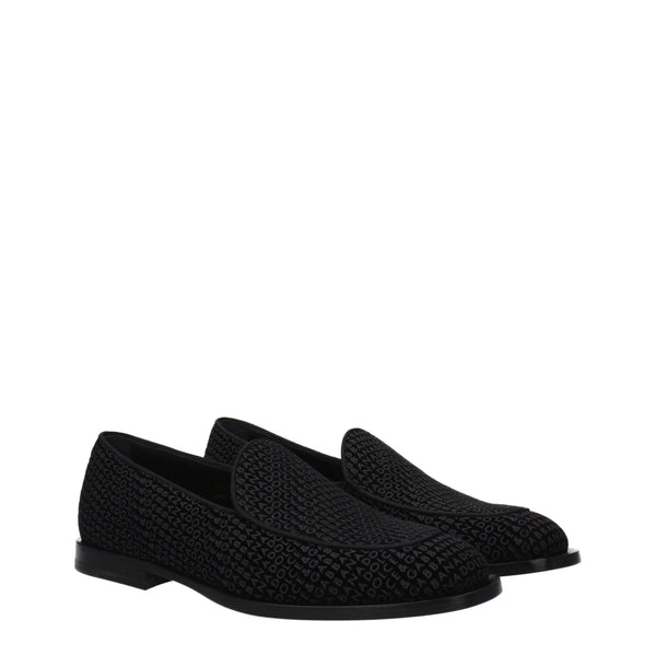 Slipper aus schwarzem Samt