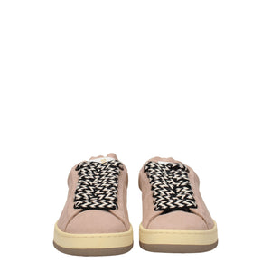 Rosa Sneaker aus Leder
