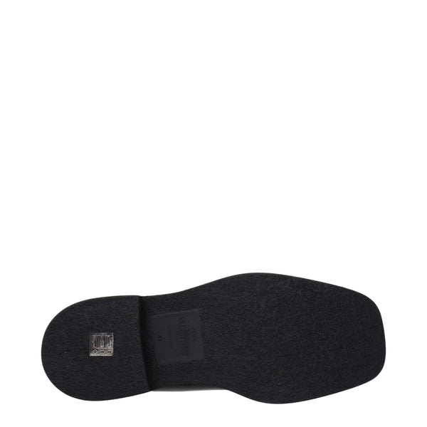 Schwarze Lederstiefeletten
