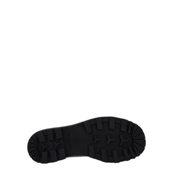 Schwarze Lederstiefeletten