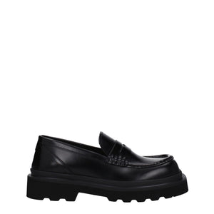 Schwarze Leder Slipper