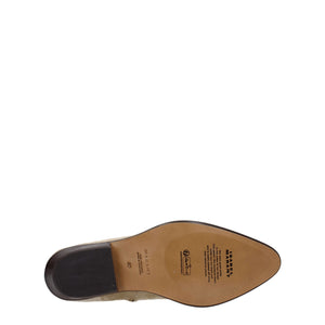 Beige Lederstiefeletten