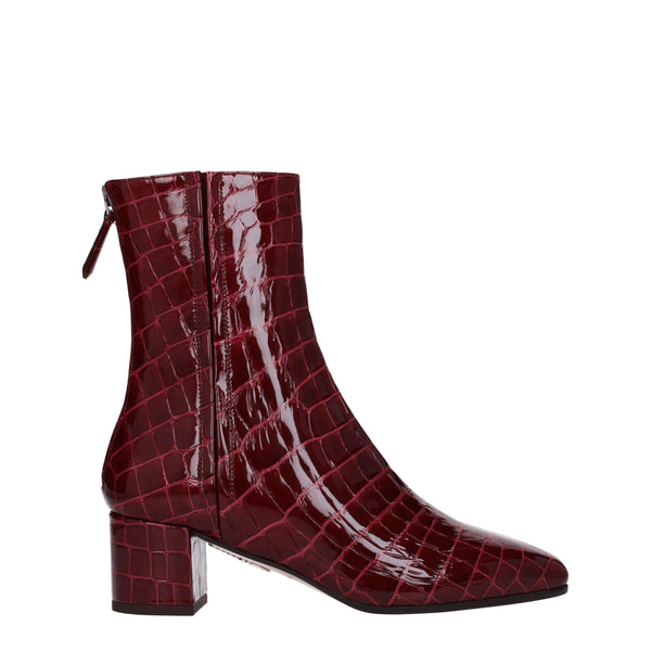 Rote Lederstiefeletten