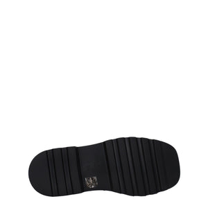 Schwarze Leder Slipper