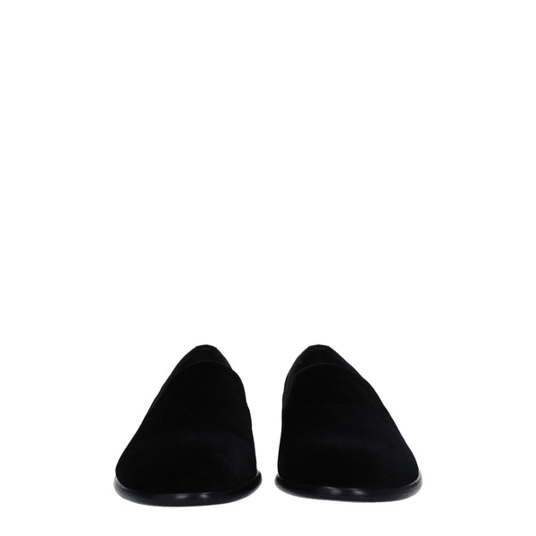 Slipper aus schwarzem Samt