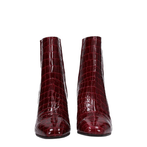 Rote Lederstiefeletten