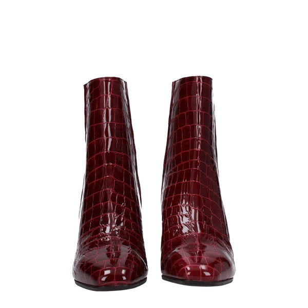 Rote Lederstiefeletten