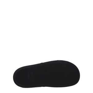 Schwarze Stoff-Pantoffeln
