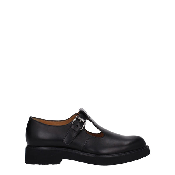 Schwarze Leder Oxfords und Derbies
