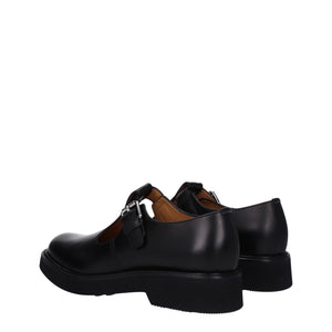 Schwarze Leder Oxfords und Derbies