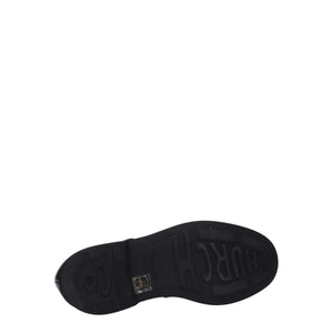 Schwarze Leder Oxfords und Derbies