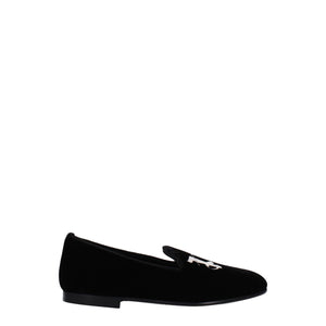 Slipper aus schwarzem Samt