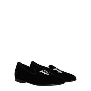 Slipper aus schwarzem Samt