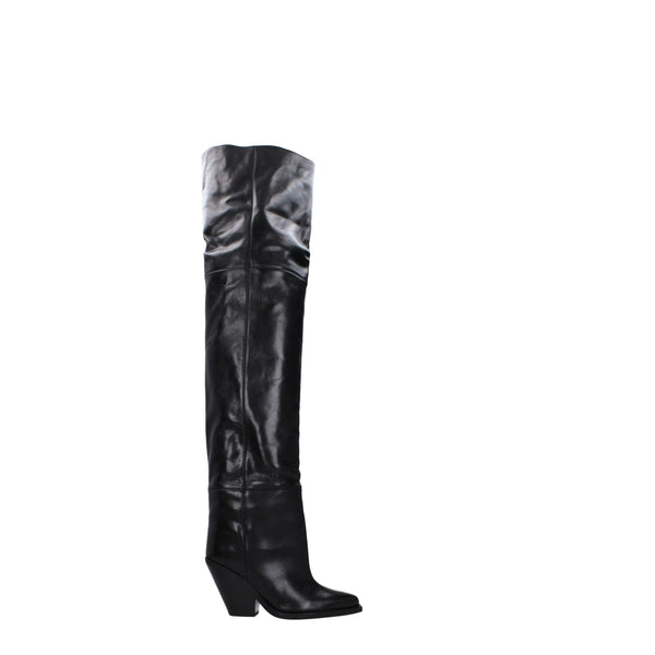 Schwarzes Leder Over The Knee
