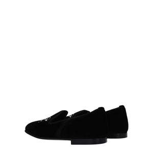 Slipper aus schwarzem Samt