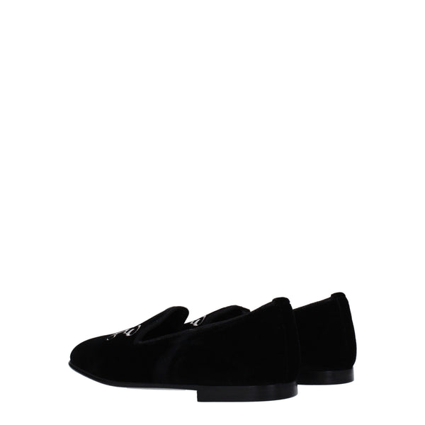 Slipper aus schwarzem Samt