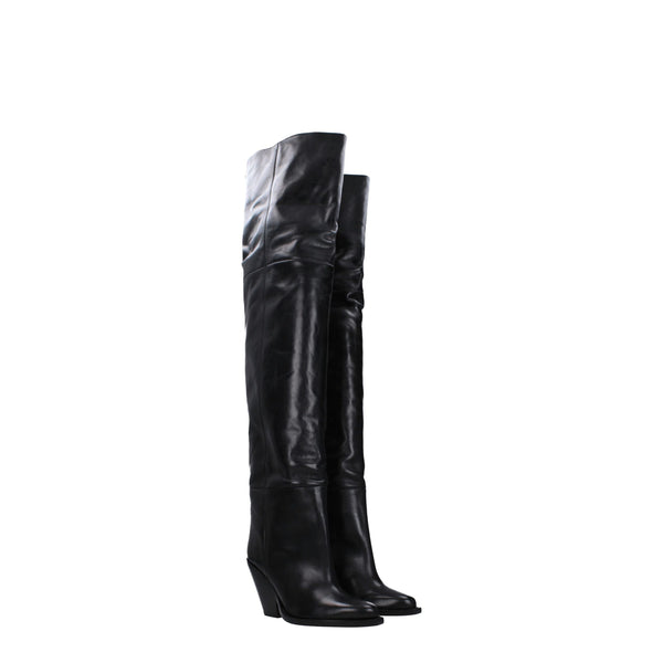 Schwarzes Leder Over The Knee