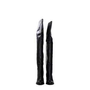 Schwarzes Leder Over The Knee