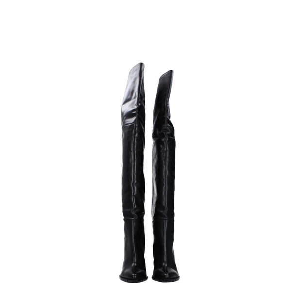 Schwarzes Leder Over The Knee