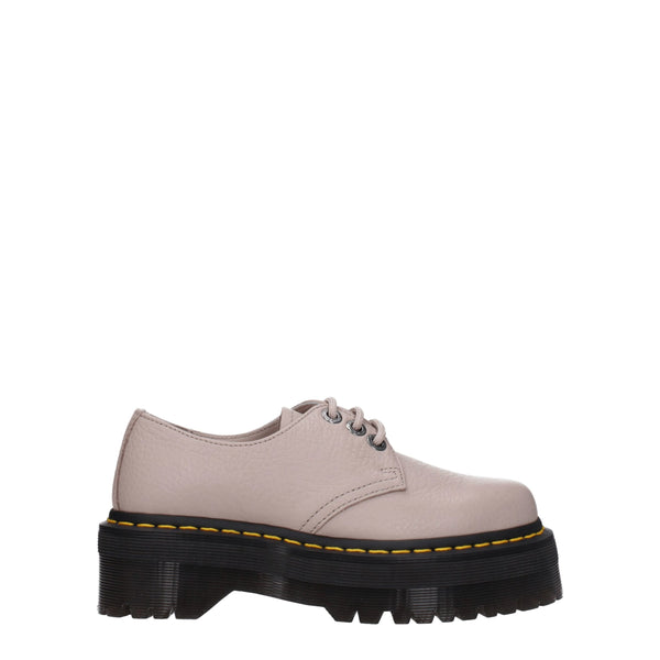 Graue Leder Oxfords und Derbies