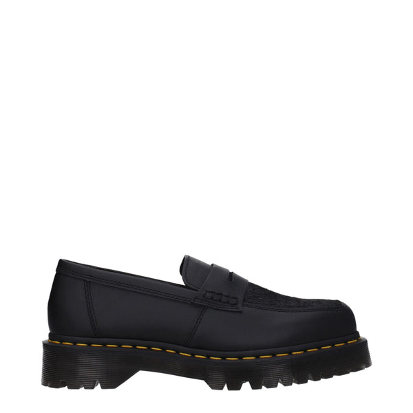 Schwarze Leder Slipper