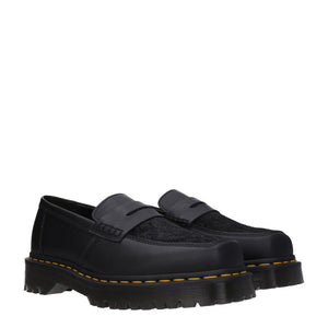 Schwarze Leder Slipper