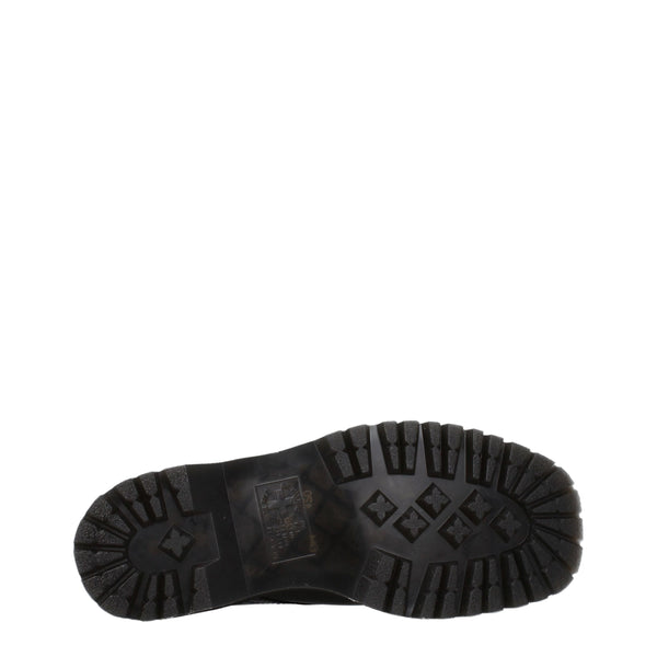 Schwarze Leder Oxfords und Derbies