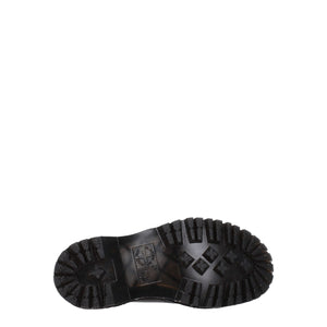 Schwarze Leder Oxfords und Derbies
