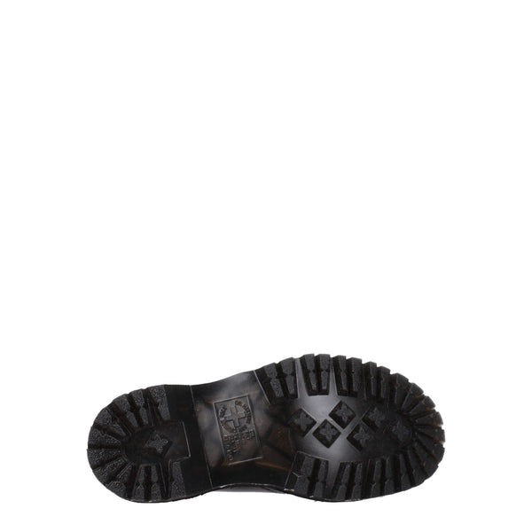Schwarze Leder Oxfords und Derbies