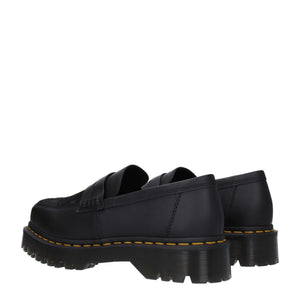 Schwarze Leder Slipper
