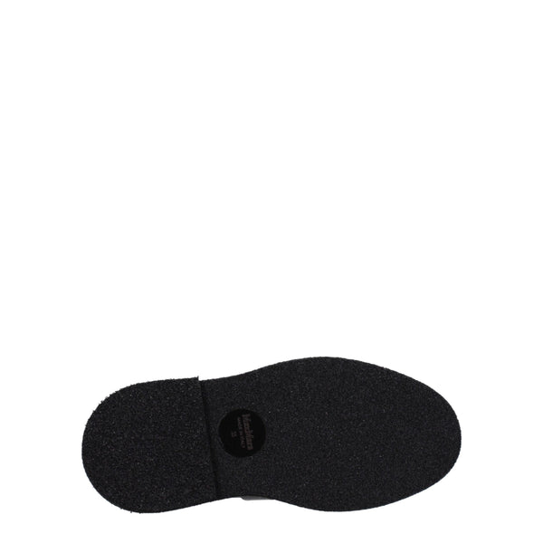 Schwarze Leder Oxfords und Derbies