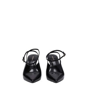 Schwarze Leder-Pumps