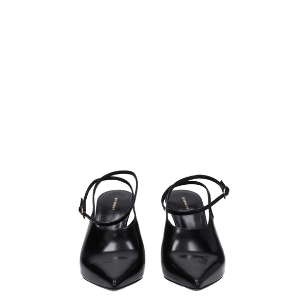 Schwarze Leder-Pumps