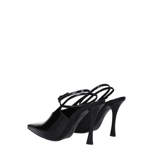 Schwarze Leder-Pumps