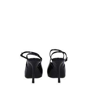 Schwarze Leder-Pumps