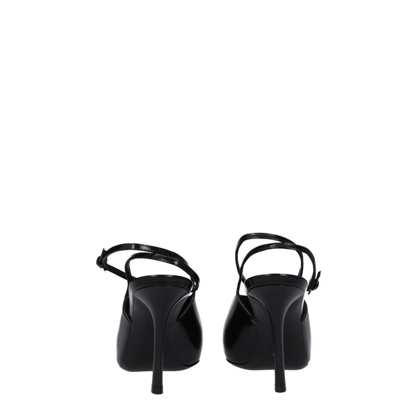 Schwarze Leder-Pumps