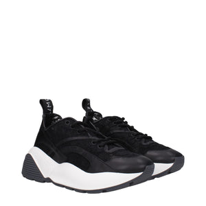 Schwarzer Stoff Chunky Sneakers